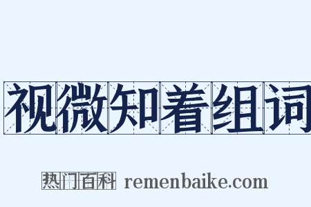 视微知着组词是什么意思的图片